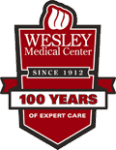 Wesley Medical Center 100th birthday logo