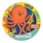 Wichita Riverfest Child Button Only $3