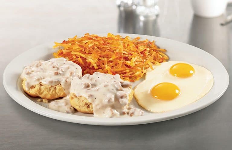 Denny's value menu biscuits and gravy