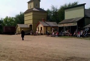 Waiting for the gunfight to begin at Old Cowtown Museum, Wichita, KS