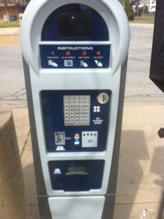 Photo of new paystation at Century II parking lot in downtown Wichita