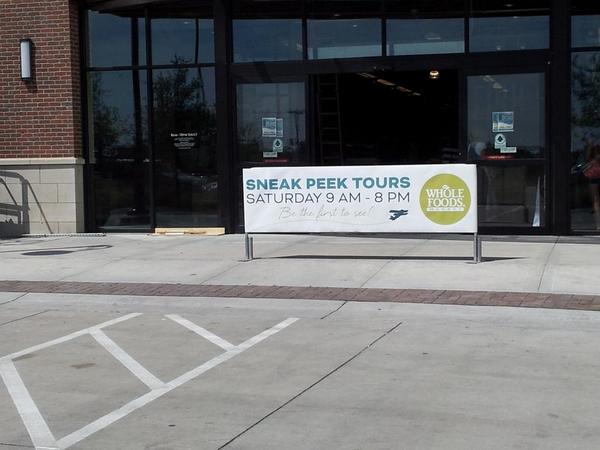 Sign outside the new Whole Foods Market in Wichita KS