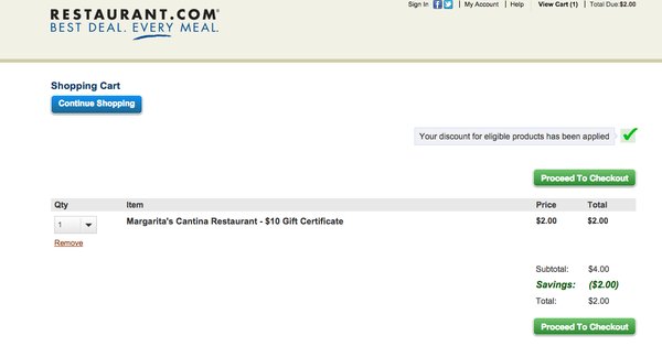Receips Promo Code $25 Restaurant Gift Certificates for $3