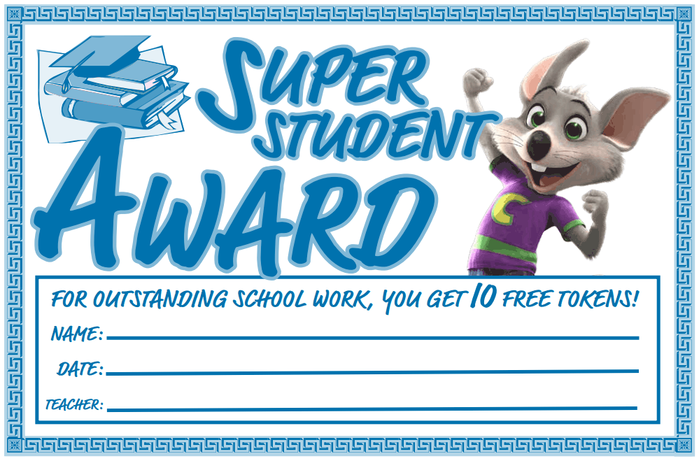 Chuck E. Cheese Tokens for Grades