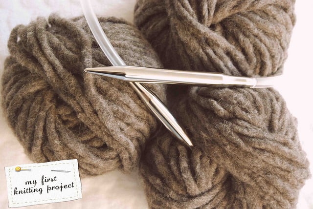 knitting needles yarn