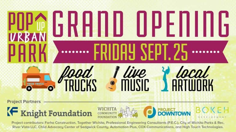 Downtown Wichita new pop-up park grand opening