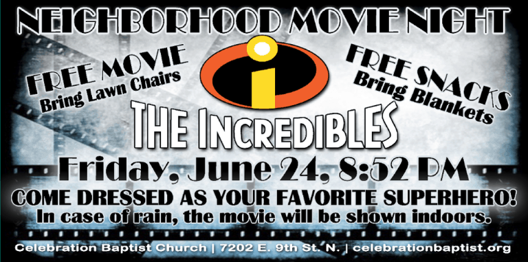 Incredibles Movie Night Flyer