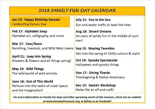 Free family fun days at Kansas Oil Museum