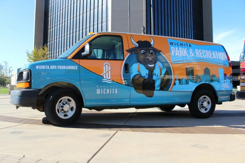 Barry's Mobile Recreation Station from Wichita Park and Recreation - starring Barry the Bison!