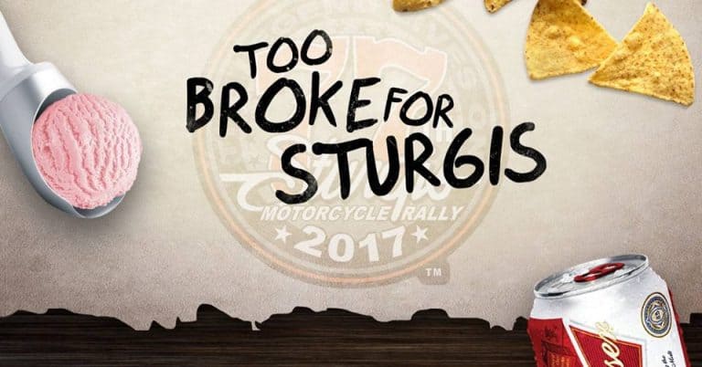 Too Broke for Sturgis lunch hangout at Harley Davidson dealership