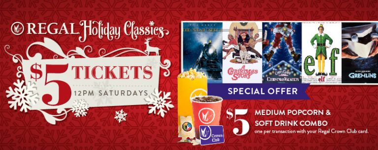 $5 holiday movies at Regal Cinemas in Wichita