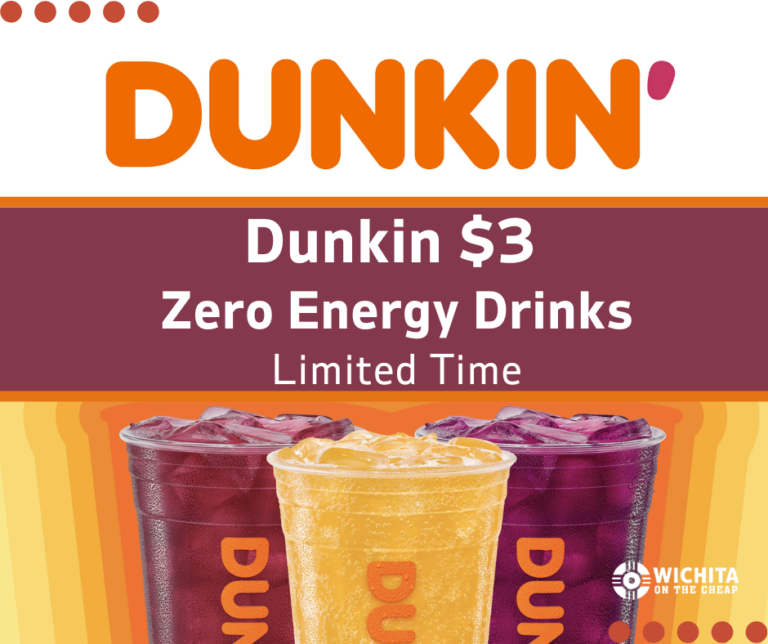 Dunkin Food deal $3 energy