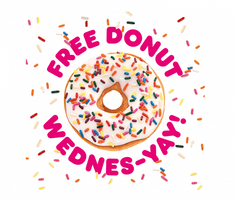 Dunkin free donut wednesdays image courtesy dunkin