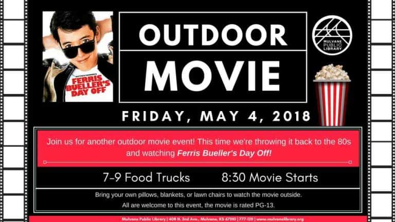 Mulvane Library Free Outdoor Movie 2018