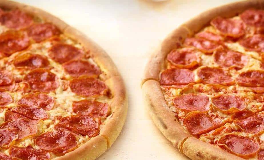 two Papa John's pizzas