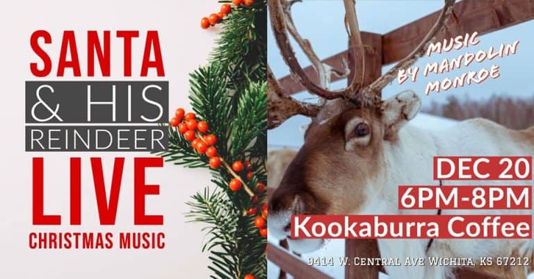 Photos with Santa's REAL Reindeer at Kookaburra Coffee