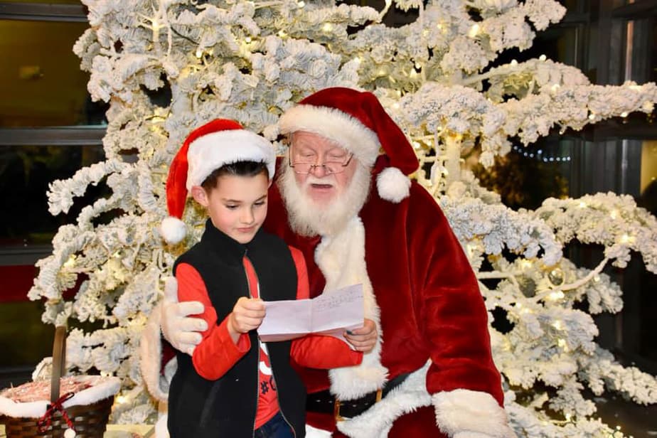 Santa visits Botanica Illuminations every year