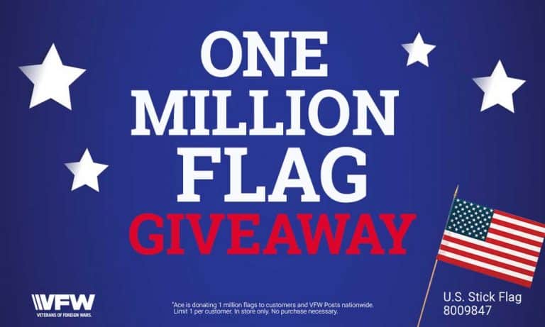 Ace Hardware free American flag giveaway Memorial Day