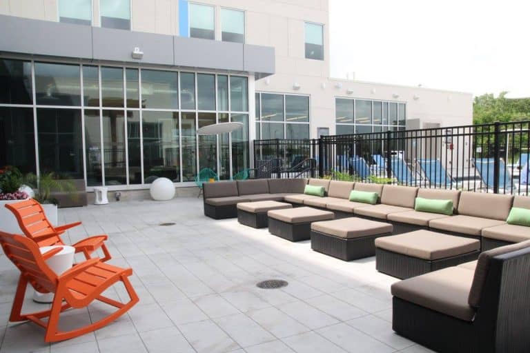 Aloft Wichita patio area