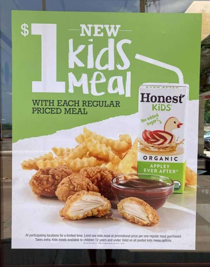 arby's kids meal offer
