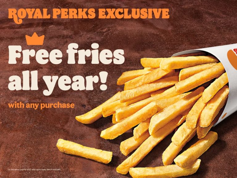 Burger King free fries with any purchase