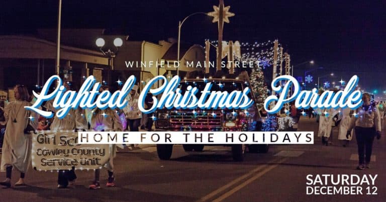 Christmas parade in WInfield KS