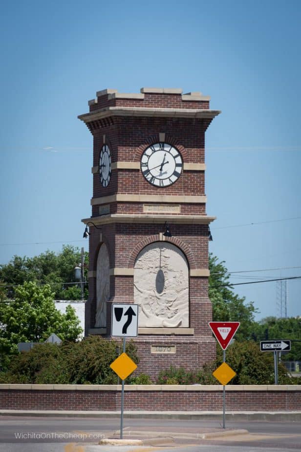 Delano Wichita clock tower roundabout