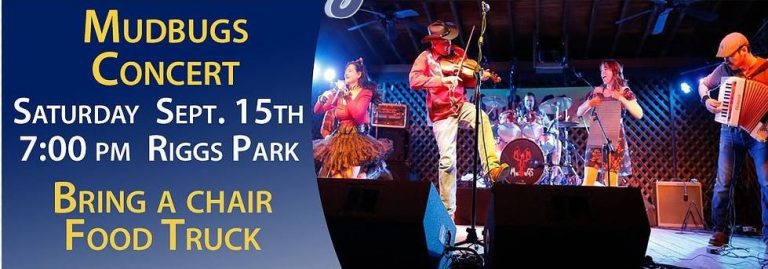 Free concert with the Mudbugs Haysville Recreation - Riggs Park