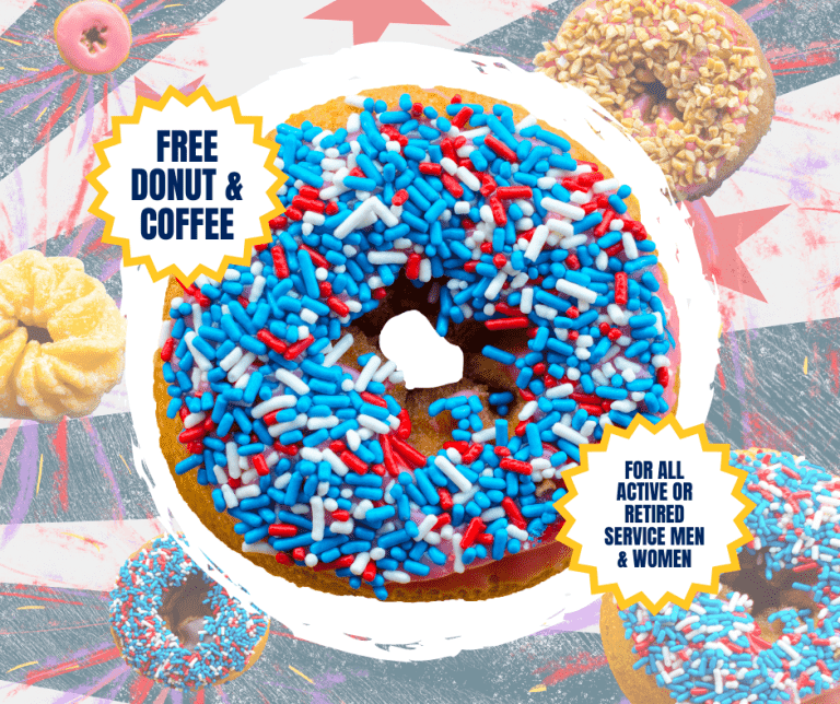 free lamars donut and coffee for memorial day for service members