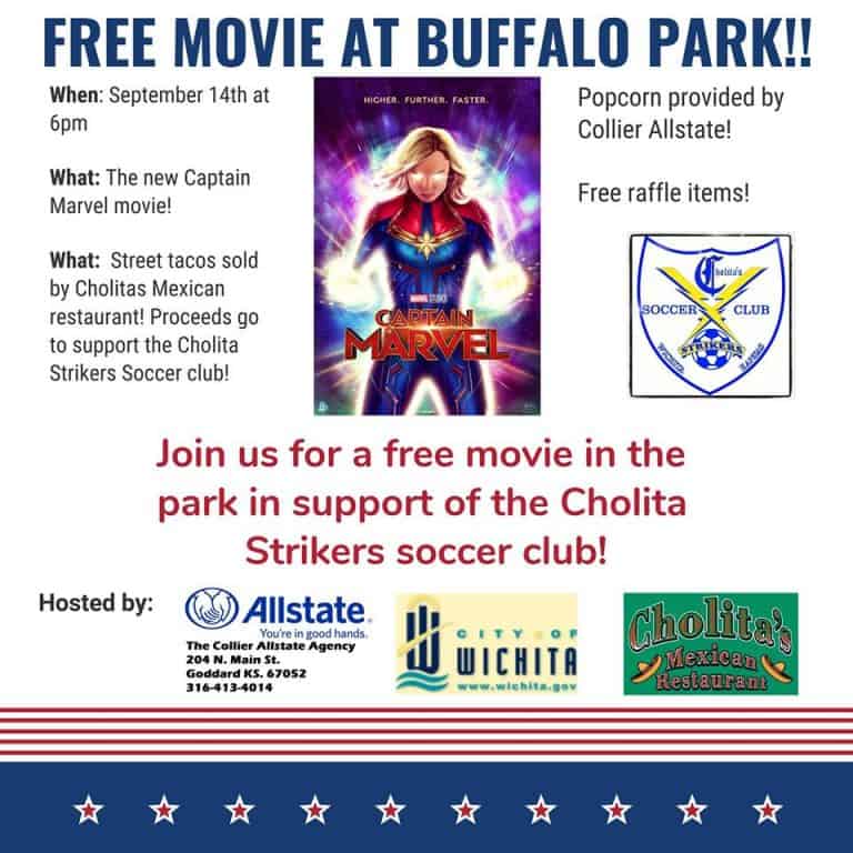 Free movie night Buffalo Park September Wichita