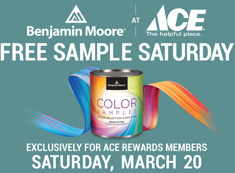 Ace Hardware free paint sample giveaway March 20, 2021