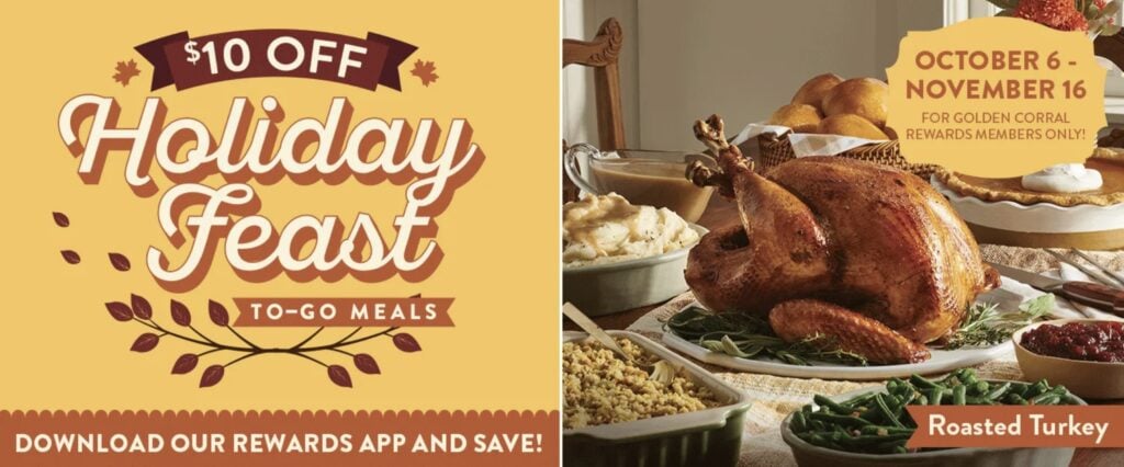 Golden Corral Coupon for Thanksgiving Feast