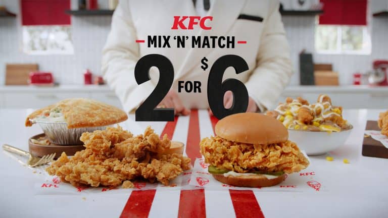 KFC $6 mix and match deal