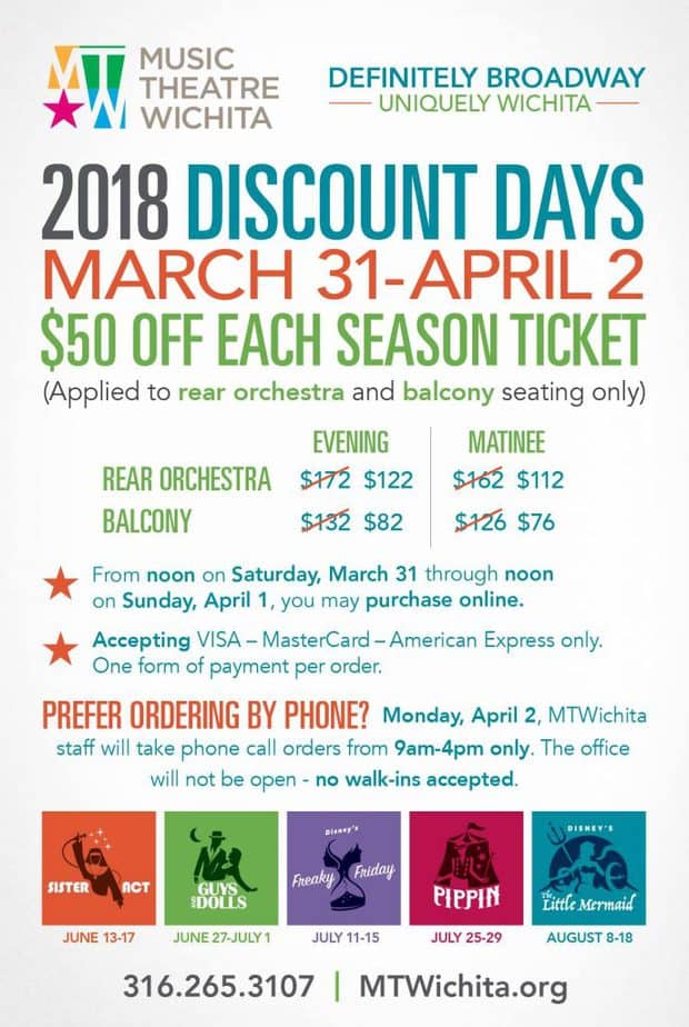 Music Theater of Wichita discount season tickets