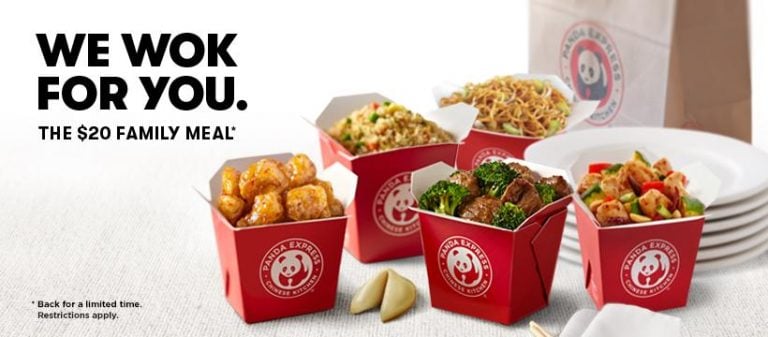 Panda Express $20 Family Meal deal promo