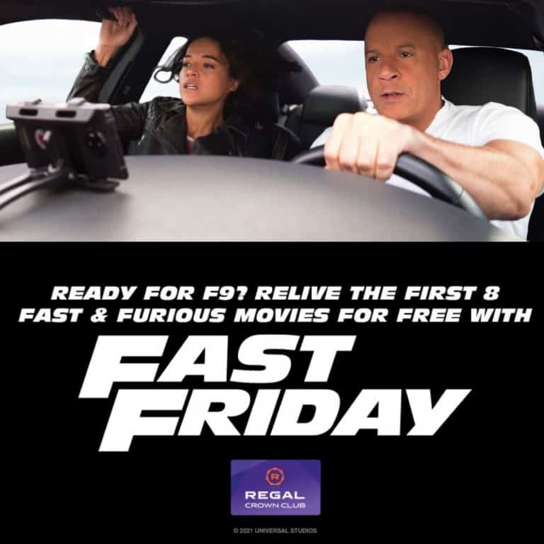Free tickets to Fast & Furious movies at Regal Cinemas